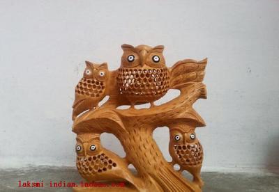 定制木雕擺件印度工藝品吸財風水*家居裝飾喬遷禮品鏤空8寸