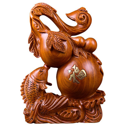 木雕招財(cái)風(fēng)水雕刻工藝品家居擺設(shè) 推薦
